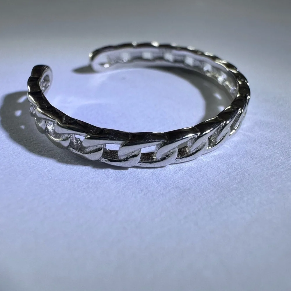 BendéLyon - 925 Sterling Silver. Hand-Made. Pinky Ring. Size: Adjustable (5-9) - Picture 1 of 1